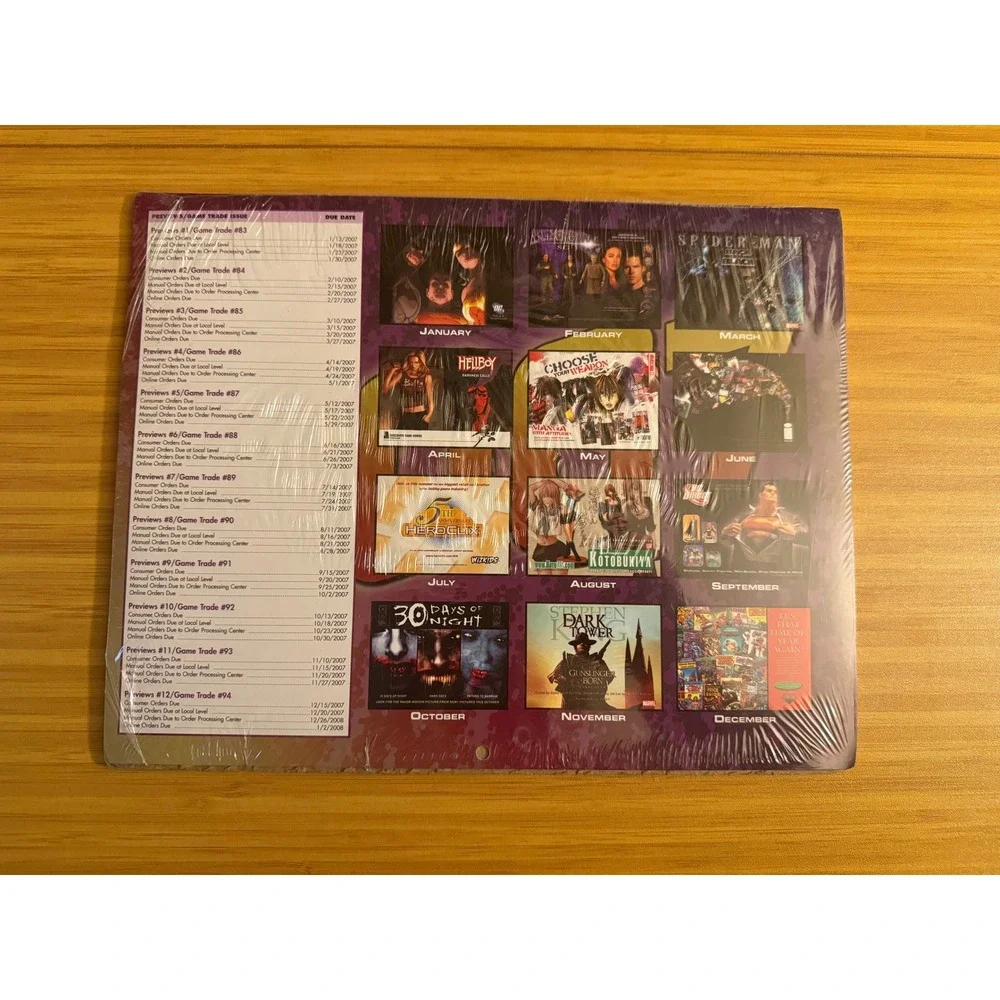 Diamond Comic Distributors 2007 Calendar Featuring Marvel DC Comics and More‎